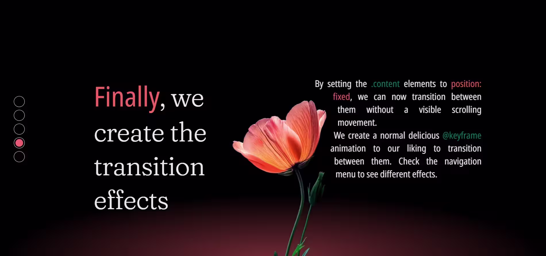 Slider from Top Left